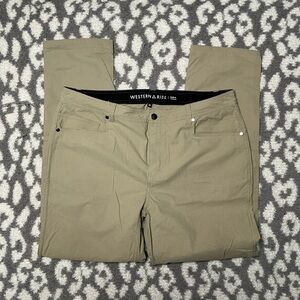 Western Rise Men's Tan Chinos Light Stretch 36x31